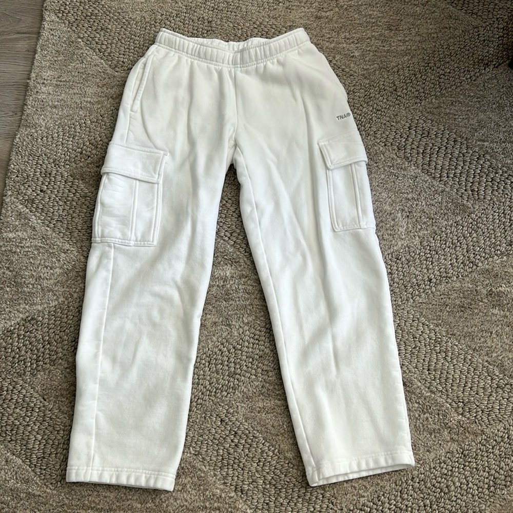 Aritzia TNA cozy fleece mega cargo sweatpants